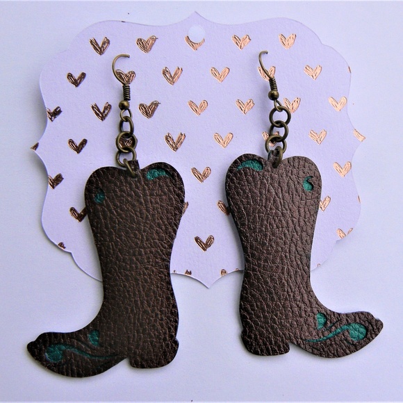 Faux Leather Earrings - Picture 2 of 3